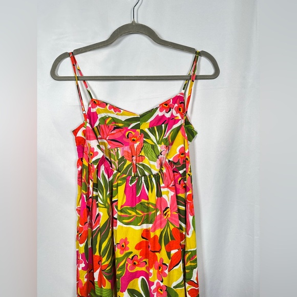 Velvet By Graham & Spencer Cotton Voile Tropical Print Maxi Dress XS Vacation - Picture 7 of 14